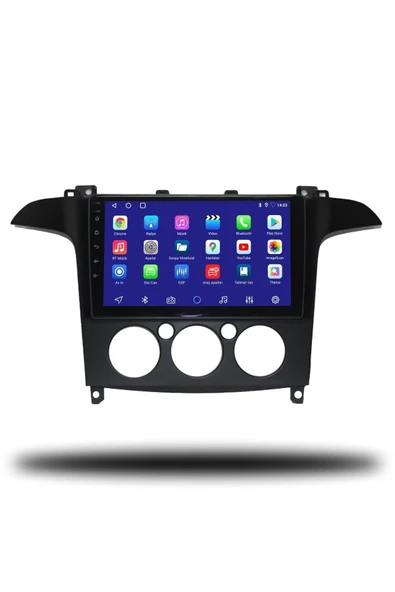 OSKODI Ford S-Max 2006-2014 Uyumlu Android Multimedya + CarPlay + Manuel Klima 4GB RAM + 64GB Hafıza - Resim 2