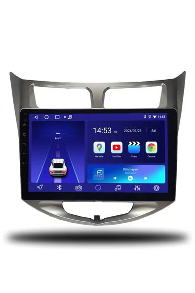 OSKODI Hyundai Accent Blue 2011-2019 Uyumlu Android Multimedya + CarPlay + 4GB RAM + 64GB Hafıza ürün görseli