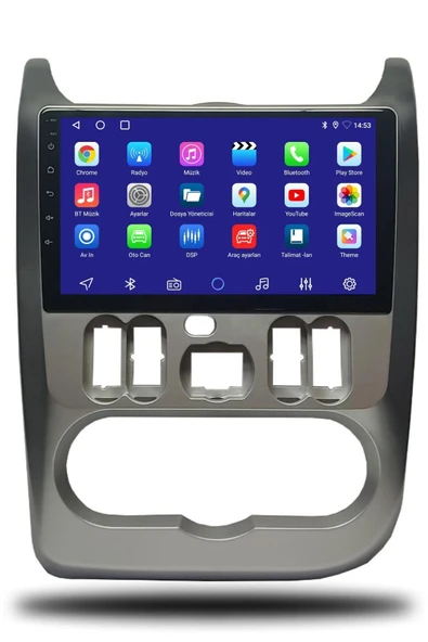 OSKODI Dacia Logan 2010-2023 Uyumlu Android Multimedya + CarPlay + 4GB RAM + 64GB Hafıza - Resim 2