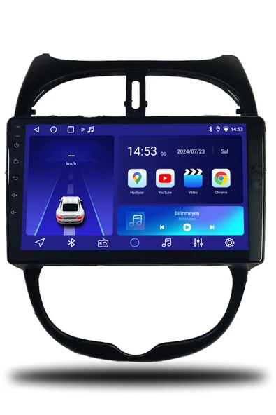 OSKODI Peugeot 206 1999-2011 Uyumlu Android Multimedya + CarPlay + 4GB RAM + 64GB Hafıza ürün görseli