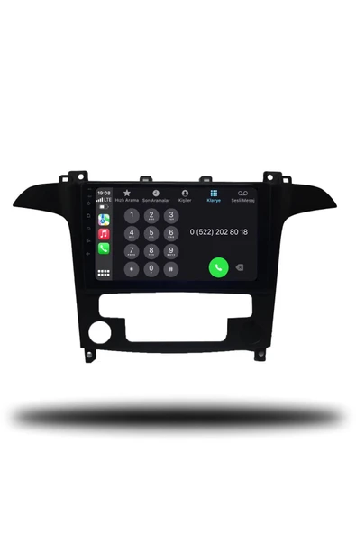 OSKODI Ford S-Max 2006-2014 Uyumlu Android Multimedya + CarPlay + Dijital Klima 4GB RAM + 64GB Hafıza - Resim 4