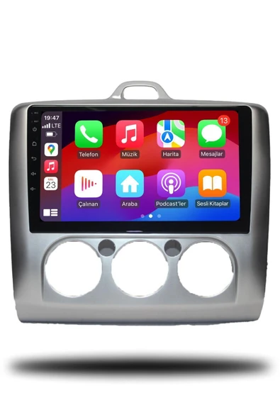 OSKODI Ford Focus 2 2007-2011  Manuel Klima Uyumlu Android Multimedya + CarPlay + 4GB RAM + 64GB Hafıza - Resim 3