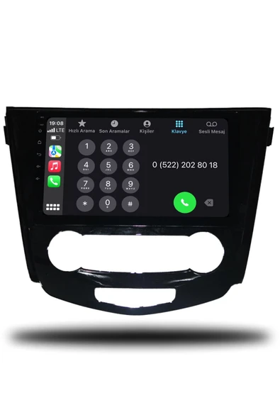 OSKODI Nissan X-Trail 2014-2021 Manuel Klima Uyumlu Android Multimedya + CarPlay + 4GB RAM + 64GB Hafıza - Resim 4