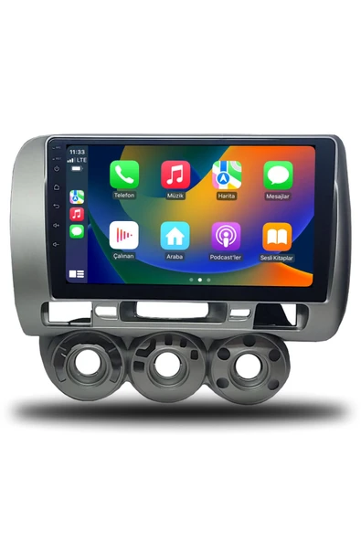 navi2go Honda Jazz Android Carplay Multimedya 2002-2008 Manuel Klima 4GB RAM + 64Gb Hafıza + 8 Çekirdek ürün görseli 1