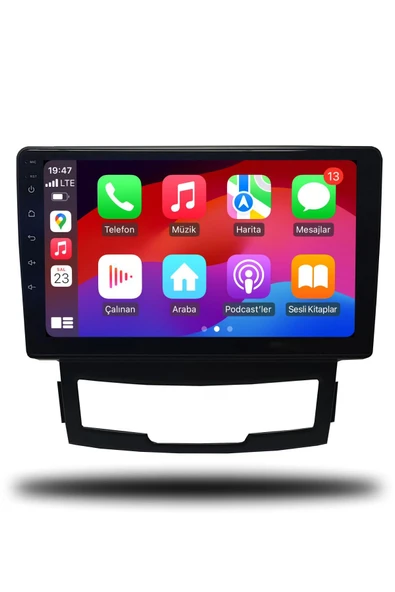 OSKODI Ssangyong Korando 2011-2013 Uyumlu Android Multimedya + CarPlay + 4GB RAM + 64GB Hafıza - 3