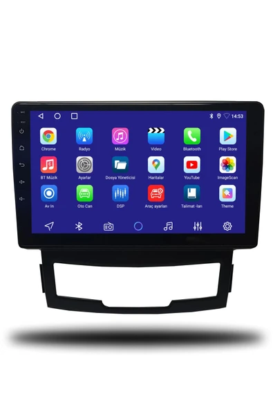 OSKODI Ssangyong Korando 2011-2013 Uyumlu Android Multimedya + CarPlay + 4GB RAM + 64GB Hafıza - 2
