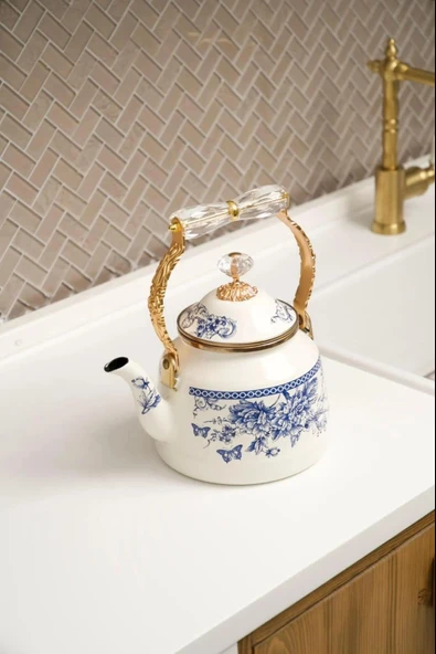 Miss Betty Blue Life Emaye Kettle Demlik 2,5 LT MİSS-8324-25 - 2