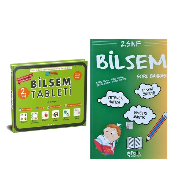 Evrensel İletişim 2.Sınıf Bilsem Tablet ve Fark Yayınları Soru Bankası Seti 2 Kitap