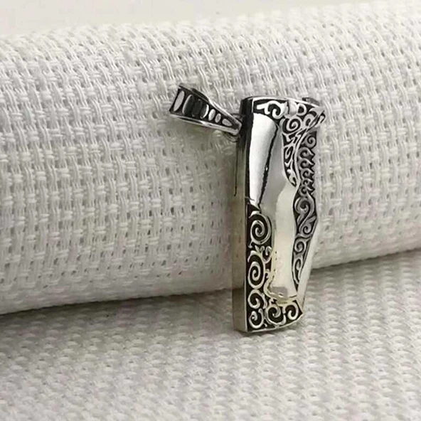 Süpertrend Gümüş Avcı Bıçağı Erkek Kolye Ucu - 3