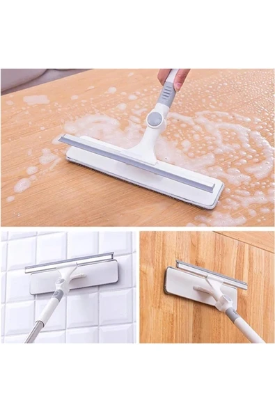 Yedek Bezli Cam Silme Aparatı Bükülebilir Teleskopik Camsil - 5