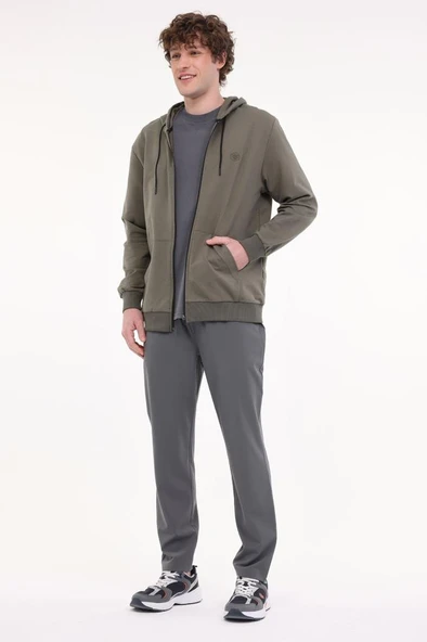 Lumberjack MB SN72 FZ HOD 5FX 101939603 Erkek Eşofman Üstü A.Haki S-XXL - 3