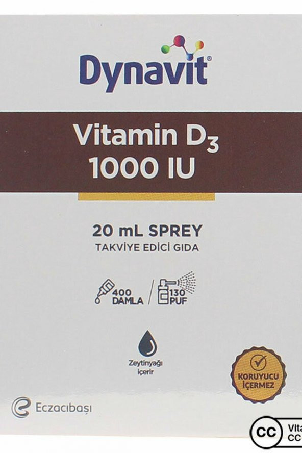 Dynavit Vitamin D3 1000 IU Sprey 20 ml - 2