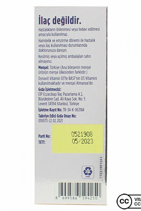 Dynavit Vitamin D3 1000 IU Sprey 20 ml - 4