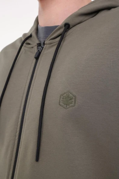 Lumberjack MB SN72 FZ HOD 5FX 101939603 Erkek Eşofman Üstü A.Haki S-XXL - 4