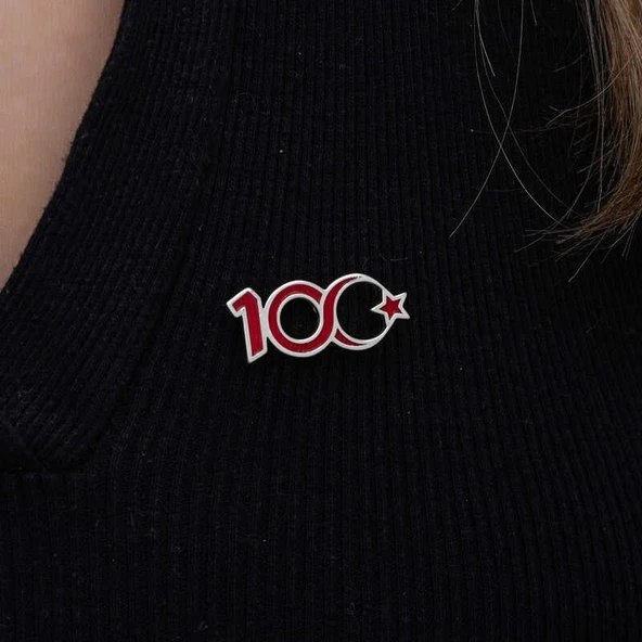 Kruvazör Gümüş Ay Yıldız 100.Yıl Rozet - 7