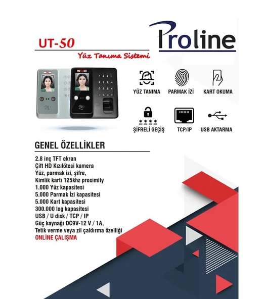 UT- 50S YÜZ TANIMA PERSONEL TAKİP SİSTEMİ - 2