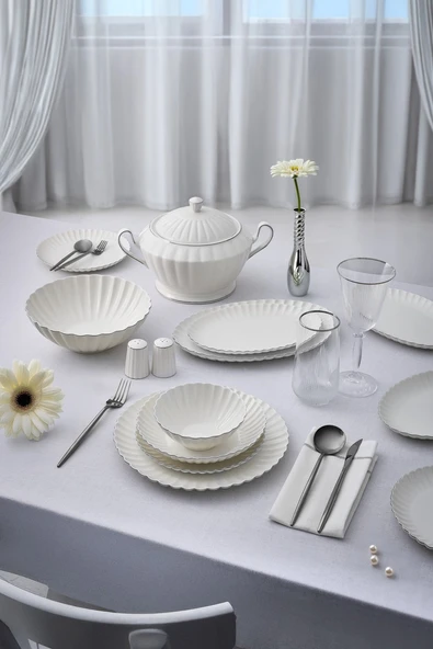 Aryıldız Sintra Platin 60 Parça Porselen Yemek Takımı Ar255476 - 3