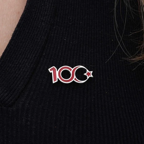 Kruvazör Gümüş Ay Yıldız 100.Yıl Rozet