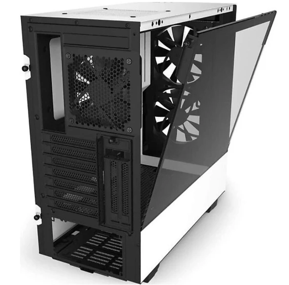 NZXT H510 Elite CA-H510E-W1 RGB Fanlı Beyaz ATX Oyuncu Kasası - 5