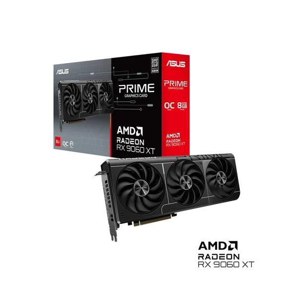 ASUS Prime Radeon RX 9060 XT OC Edition 8GB GDDR6 128Bit RDNA 4 AMD Ekran Kartı