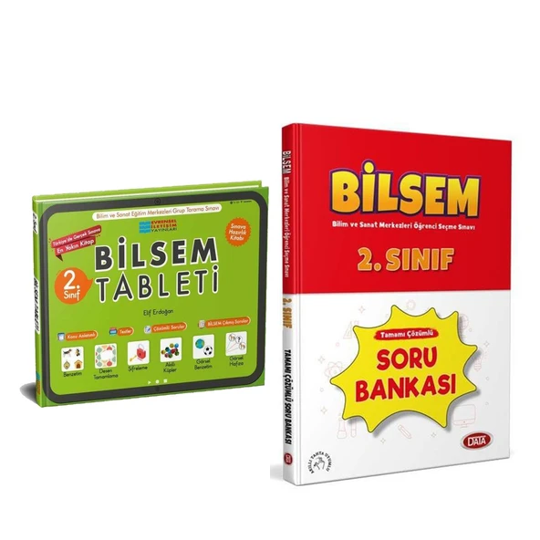 Evrensel İletişim 2.Sınıf Bilsem Tablet ve Data Yayınları Soru Bankası Seti 2 Kitap