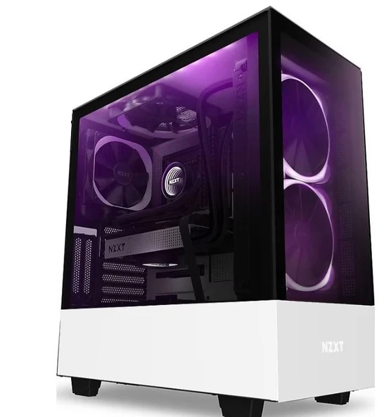 NZXT H510 Elite CA-H510E-W1 RGB Fanlı Beyaz ATX Oyuncu Kasası