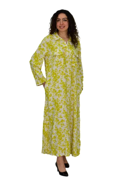 Kadın Çift Cep Kapaklı Elbise BGL-ST04640 - Resim 7