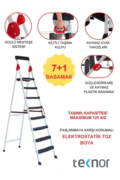 Extreme Plastik Basamaklı Metal Merdiven - 1