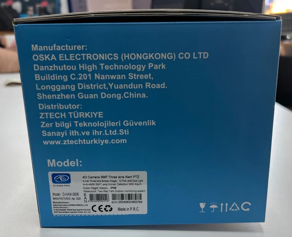 O-Kam 3936 9MP (3+3+3) Üç Kameralı UltraHD 4G Solar Akıllı Güvenlik Kamerası - 8