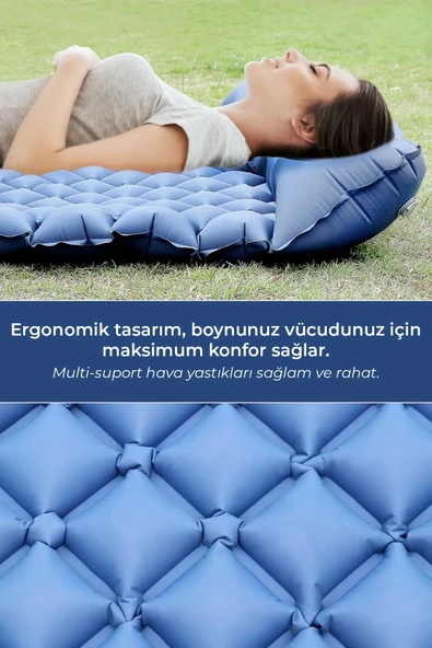Yek Outdoor Kendiliğinden Şişen Çift Kişilik Katlanır Kamp Yatağı- Kamp Matı 190x120 - 5