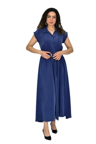 Kadın Beli Kemerli Elbise BGL-ST04639 - Resim 6