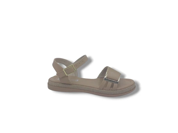 Zerhan 205 Kadın Nut Tokalı Baskı Desenli Sandalet ürün görseli 1