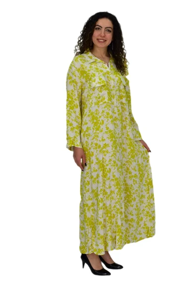 Kadın Çift Cep Kapaklı Elbise BGL-ST04640 - Resim 9