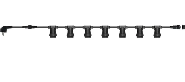 HOROZ CARNAVAL-F10 10mt 2x0.95 Kablolu 10 Adet E-27 Duylu Dış Mekan Sarmaşık 10lu 10 Metrelik Fişli Eklenebilir Set - 2