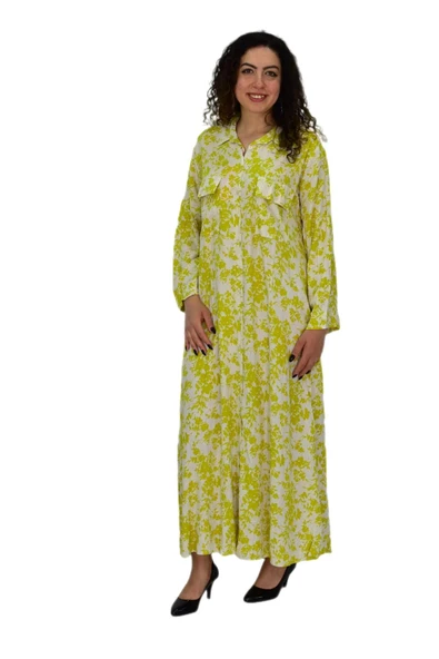 Kadın Çift Cep Kapaklı Elbise BGL-ST04640 - Resim 8