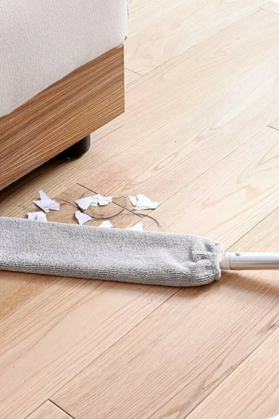 Sihirli Mikrofiber Başlıklı Girintili Yüzey Dip Köşe Raf Temizleme Mopu Toz Alma Fırçası - 2