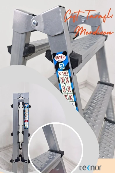 Teknor Kutlu Çift Taraflı 3+3 Metal Merdiven - 3