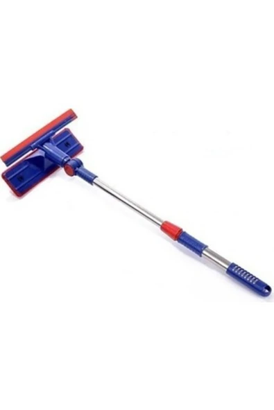 Teleskopik Mikrofiber Çift Taraflı Cam Silme Aparatı Çekçekli Silecek Pratik Teleskobik Silici