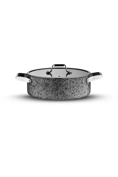 BRİONİ STONE-H ÇİZİLMEZ YANMAZ YAPIŞMAZ İNDÜKSİYONLU 32 CM BASIK TENCERE - 1