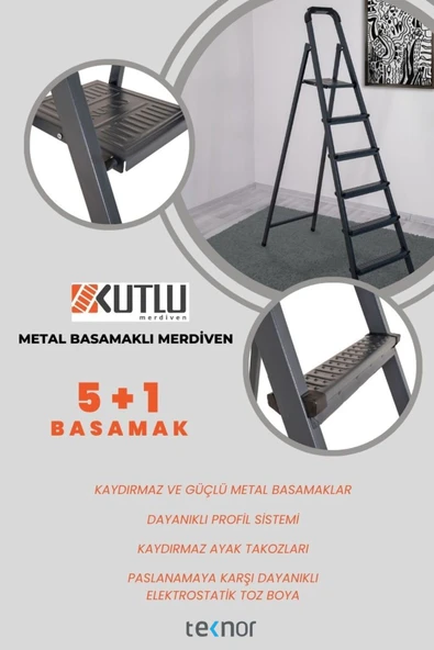 Teknor Kutlu 5+1 Metal Merdiven - 4
