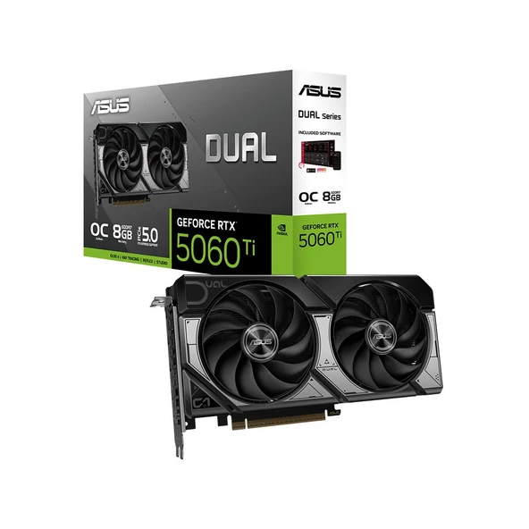 ASUS Dual GeForce RTX 5060 Ti OC Edition 8GB GDDR7 128Bit DLSS 4 NVIDIA Ekran Kartı