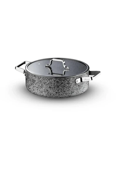 BRİONİ STONE-H ÇİZİLMEZ YANMAZ YAPIŞMAZ İNDÜKSİYONLU 32 CM BASIK TENCERE - 2