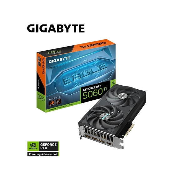 GIGABYTE GeForce RTX 5060 Ti EAGLE OC 8G GDDR7 8GB 128Bit DLSS 4 GV-N506TEAGLE OC-8GD NVIDIA Ekran Kart - 2