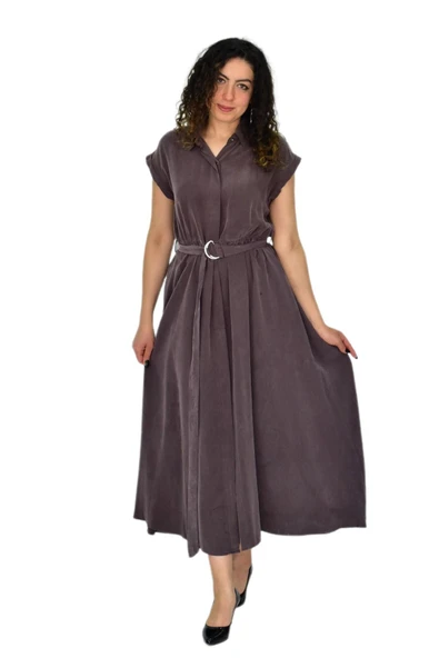 Kadın Beli Kemerli Elbise BGL-ST04639 ürün görseli