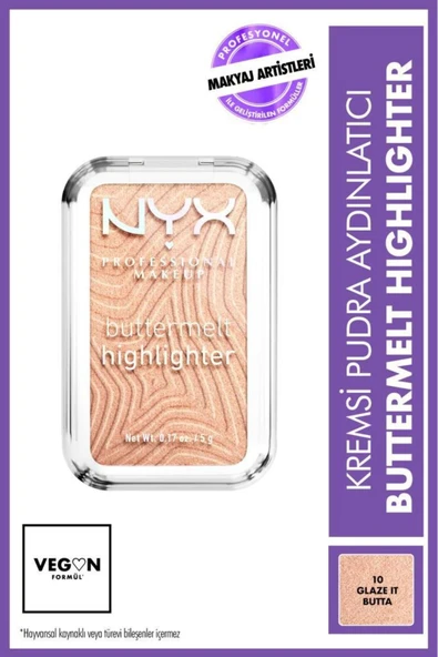 Buttermelt Highlighter Kremsi Pudra Aydınlatıcı - 10 Glaze It Butta