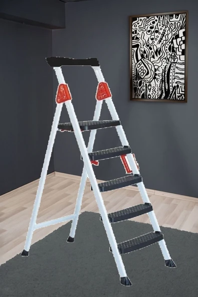 Teknor Extreme Plastik Basamaklı 4+1 Metal Merdiven - 6