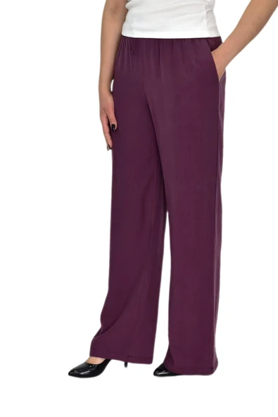 Kadın Lastikli Bol Pantolon BGL-ST04637 - Resim 2