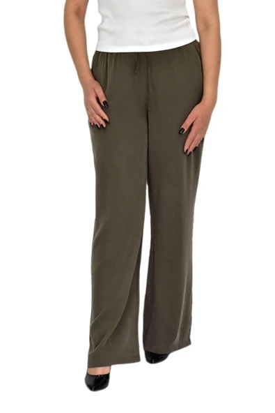 Kadın Lastikli Bol Pantolon BGL-ST04637 - Resim 4