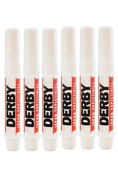Japon Yapıştırıcısı Derby 6 Adet Mini Parmak Japon Yapıştırıcı Kuvvetli Hızlı Yapıştırıcı 1.5 Gr 6 Adet