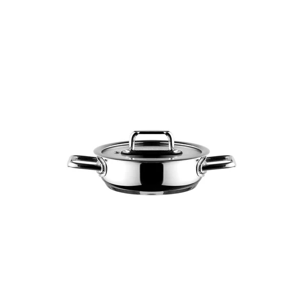 Aryıldız Colombus Metal Kulp Cam Kapak Sahan - 16 Cm